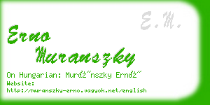 erno muranszky business card